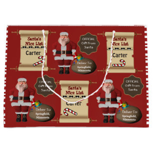 Officiell Gift från tomten w/Namn & Location