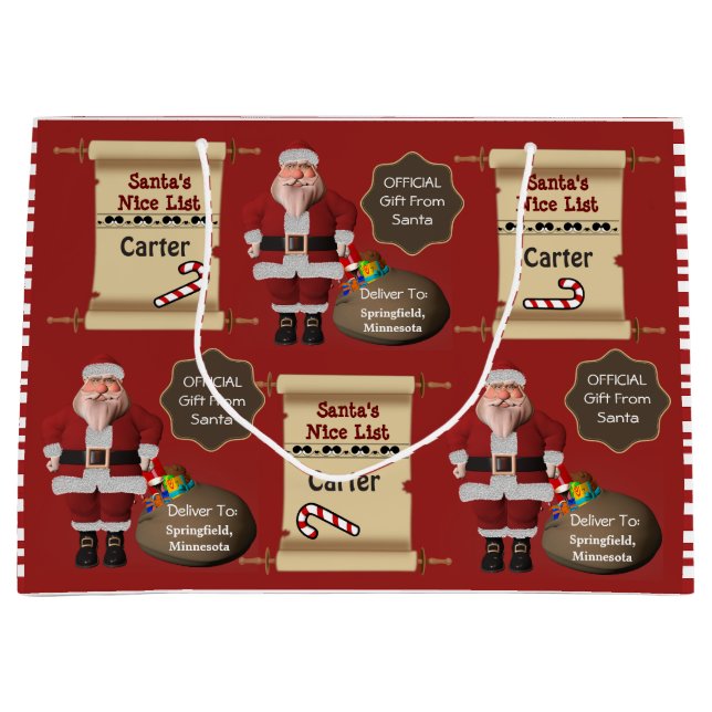 Officiell Gift från tomten w/Namn & Location (Framsidan)