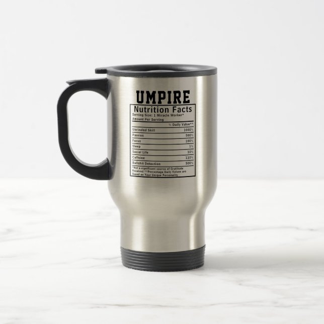 Officiell Gift med märkbart Umpire Nutrition Facts Resemugg (Vänster)