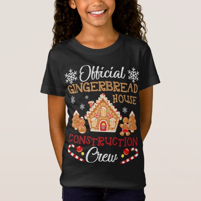 Officiell Gingerbröd House Construction Crew Ginge T Shirt (Framsida)