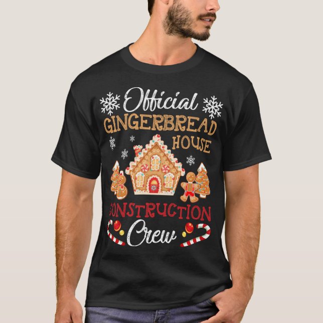 Officiell Gingerbröd House Construction Crew Ginge T Shirt (Framsida)