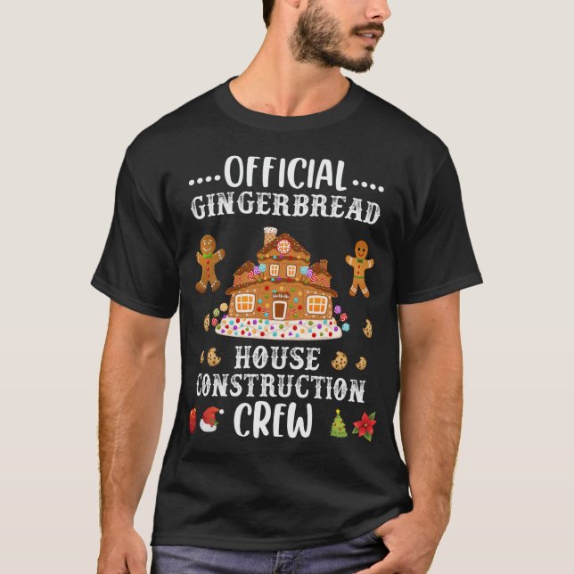 Officiell Gingerbröd Houses Construction Crew Ging T Shirt (Framsida)