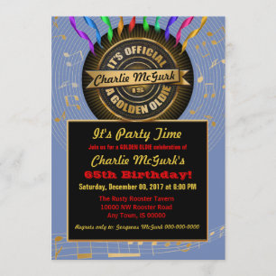 OFFICIELL Golden Oldie Party-inbjudan Inbjudningar