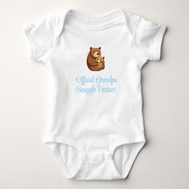 Officiell Grandpa Snuggle Partner, Pojke, Lusnyj T Shirt (Framsida)