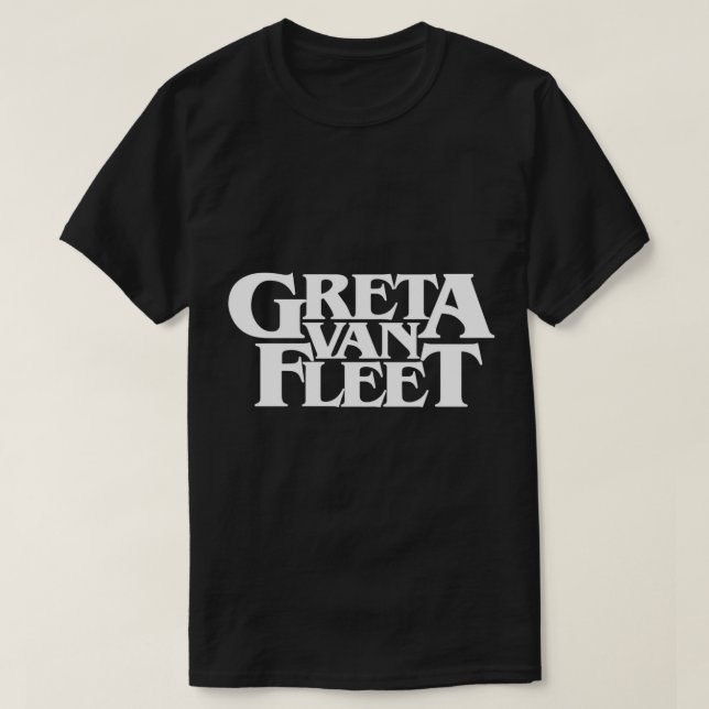 Officiell Greta Van Fleet White Logotyp Pullover H T Shirt (Design framsida)