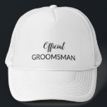 Officiell Groomsman Funny Bröllop Cap Keps<br><div class="desc">Vi presenterar vår Officiell Groomsman Funny Bröllop Cap! Få redo att lägga till en liten bit humor och stil till din bröllopsfest med det här unika tillbehöret. Vårt tak är designat för att få din groomsman att framträda och ge leenden till allas ansikte. Gör din Groomsmans upplevelse ännu mer minnesvärd...</div>