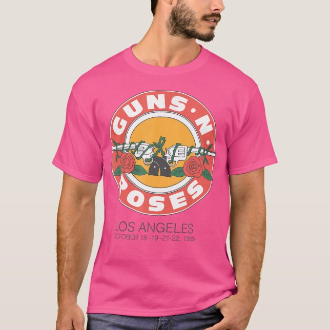 Officiell Guns N Ro 1989 Bullet Seal La T Shirt (Framsida)