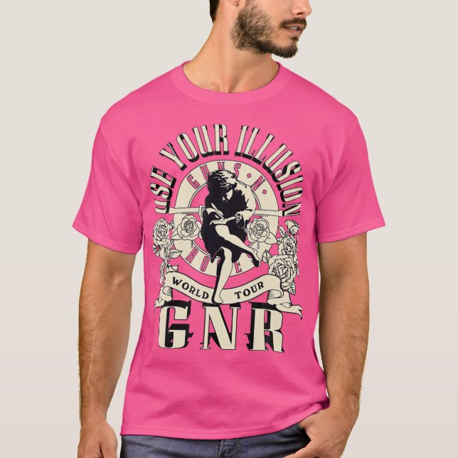 Officiell Guns N'Ro Illusion World Tour T Shirt (Framsida)