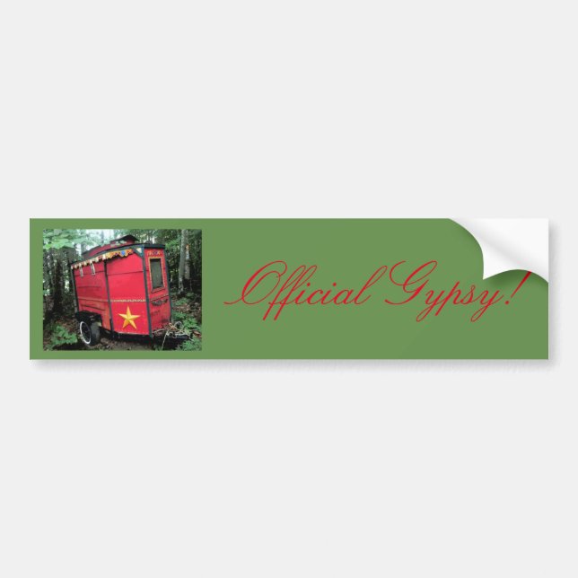 Officiell Gypsy! Red traveler caravan Bildekal (Framsidan)
