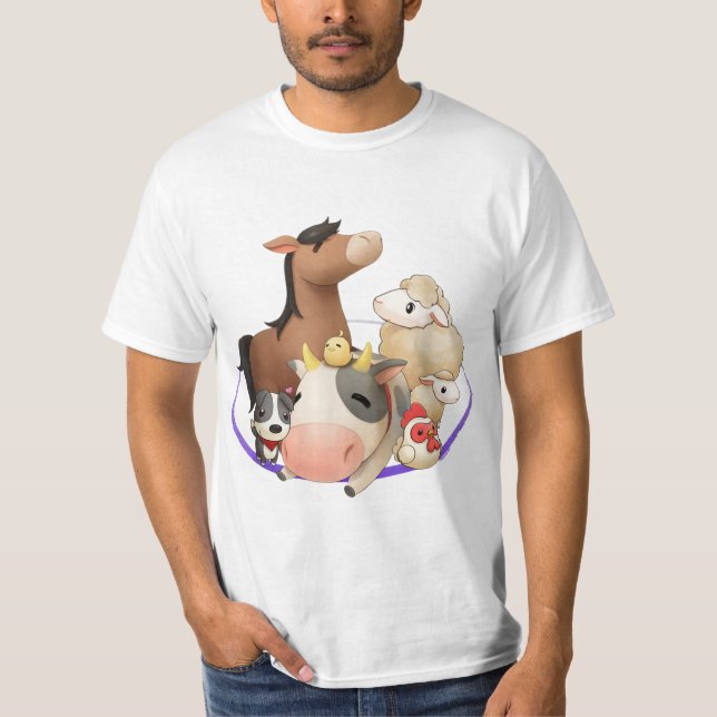 Officiell Harvest Måne Animal Friends T Shirt (Framsida)