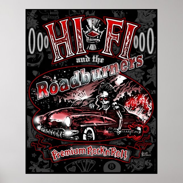 Officiell "HI FI & ROADBURNERS" Poster (Framsidan)
