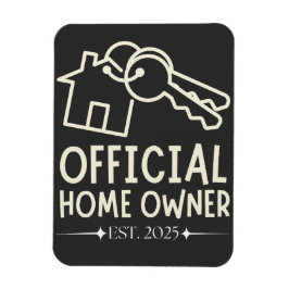 Officiell Homeowner Est. 2025 Proud First Timer Magnet