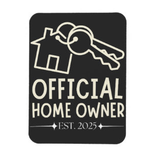 Officiell Homeowner Est. 2025 Proud First Timer Magnet