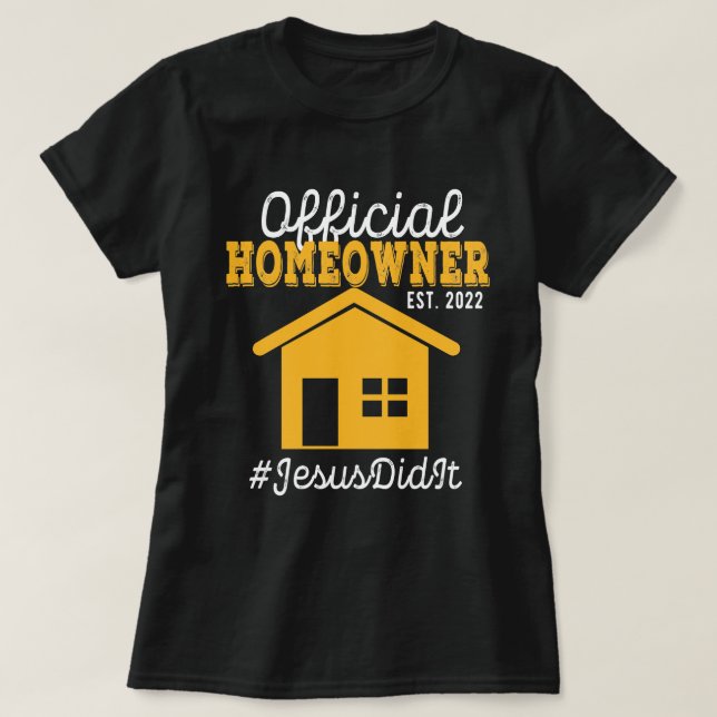 Officiell Homeowner Offert Proud New Houseuppvärmn T Shirt (Design framsida)