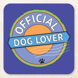 Officiell hundälskare underlägg papper kvadrat