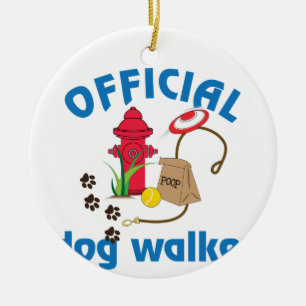 Officiell hundfotgängare julgransprydnad keramik