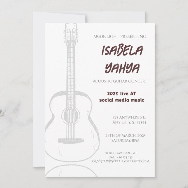 Officiell inbjudan att delta i den speciella konse (Framsida)