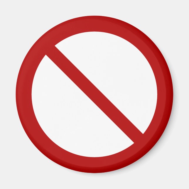 Officiell internationell, ingen symbol ISO 3864-1 Magnet (Framsidan)