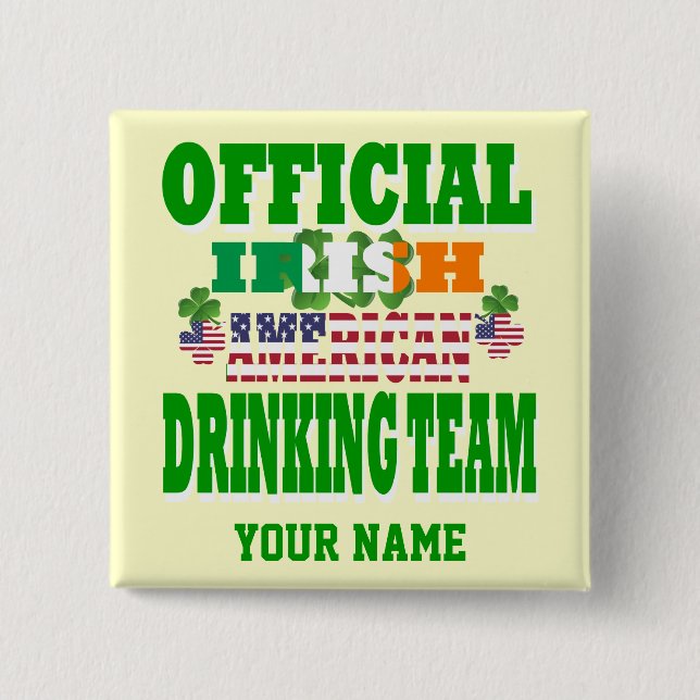 Officiell Irish American drink Team Knapp (Framsida)