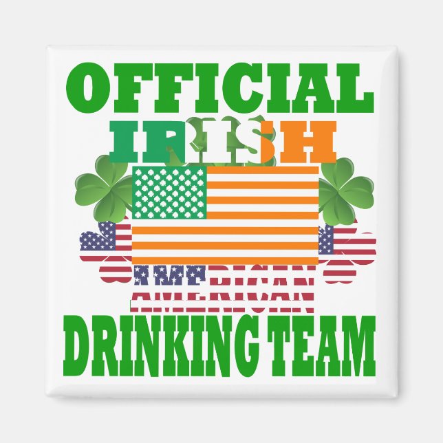 Officiell Irish American drink Team Magnet (Framsidan)