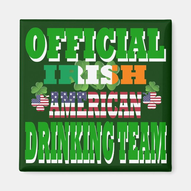 Officiell Irish American drink Team Magnet (Framsidan)