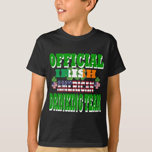 Officiell Irish American drink Team T-shirt (Framsida)