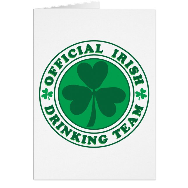 Officiell-Irish-Drinking-Team.2-png Hälsningskort (Framsidan)
