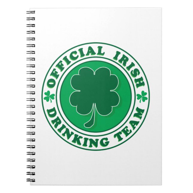 Officiell-Irish-Drinking Team Anteckningsbok (Framsidan)