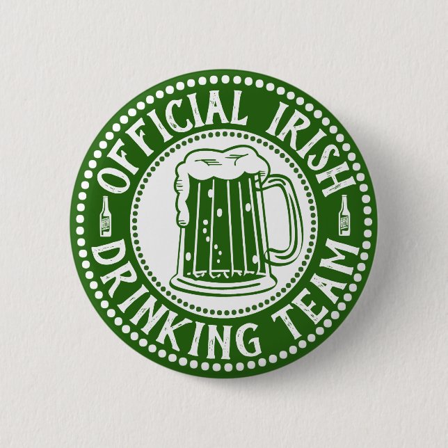 Officiell Irish Drinking Team Funny St paddys day Knapp (Framsida)