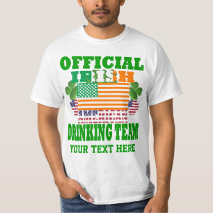 Officiell irländsk amerikan som dricker laget tee shirt