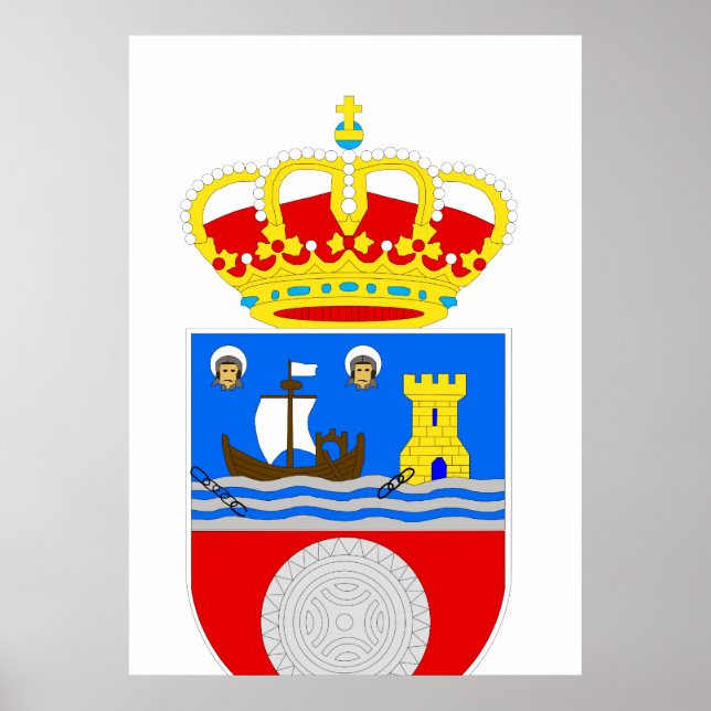 Officiell Jackande Arm Kantabrien Spanien Symbol L Poster (Framsidan)
