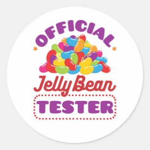 Officiell Jelly Bean Tester Påsk Candy Runt Klistermärke