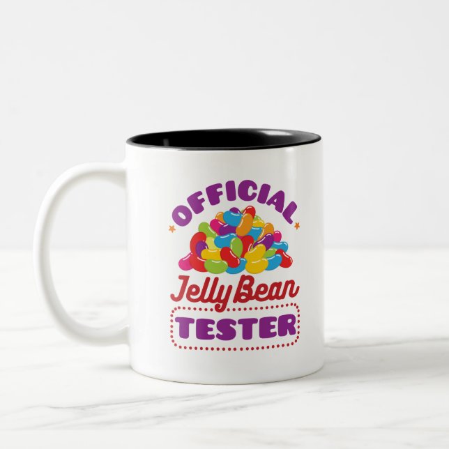Officiell Jelly Bean Tester Påsk Candy Två-Tonad Mugg (Vänster)