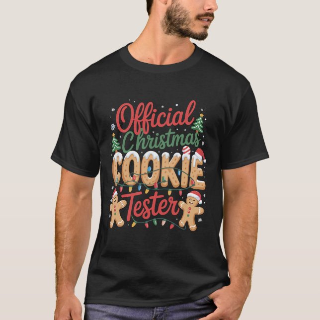 Officiell jul Cookie Tester Crew Baking Julafton T Shirt (Framsida)
