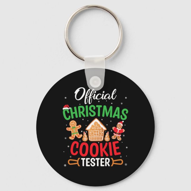 Officiell jul Cookie Tester - Funny Julafton Baki Nyckelring (Framsida)