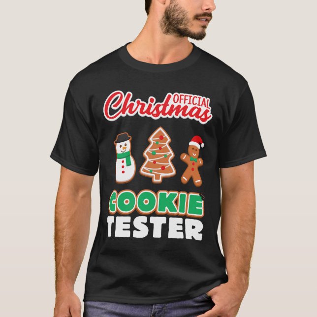 Officiell jul Cookie Tester T Julafton Cute Toddl T Shirt (Framsida)