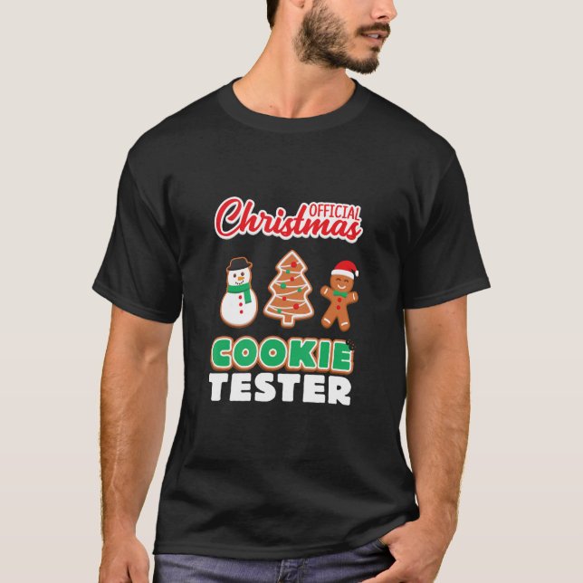 Officiell: Jul Cookie Tester T Shirt Julafton Cute (Framsida)