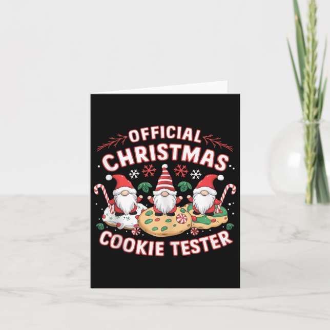 Officiell jul - Cookie Tester Taster Baking Xma Kort (Framsida)