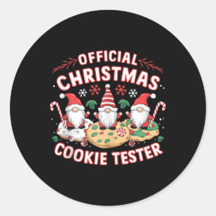 Officiell jul - Cookie Tester Taster Baking Xma Runt Klistermärke