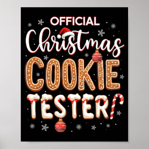 Officiell julgranskare av kakor smakare kung besät poster