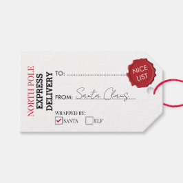 Officiell Jultomten Gift från Nordpolen Presentetikett