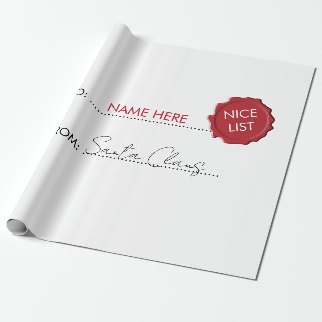 Officiell Jultomten Gift från Nordpolen Presentpapper (Utrullad)