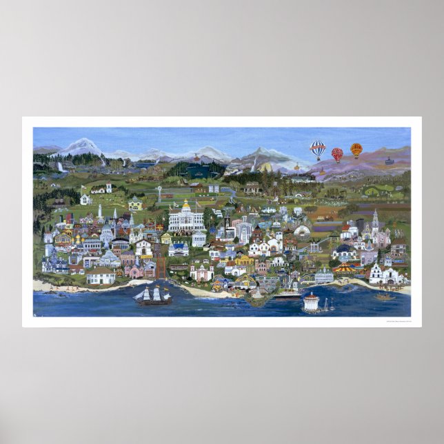 Officiell Kalifornien-stat Poster (Framsidan)