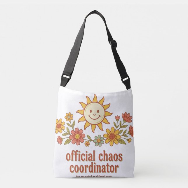 Officiell kaoskoordinator Retro Glad Sol Design Axelväska (Framsida)