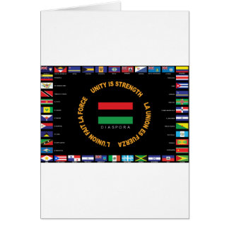 Officiell karibisk enhetflagga hälsningskort