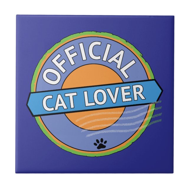 Officiell kattälskare kakelplatta (Framsidan)