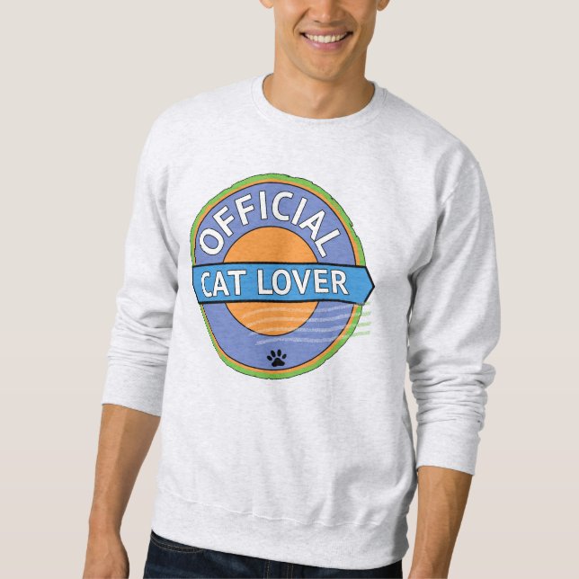 Officiell kattälskare lång ärmad tröja (Framsida)