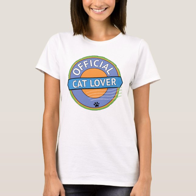 Officiell kattälskare t shirt (Framsida)