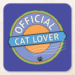 Officiell kattälskare underlägg papper kvadrat