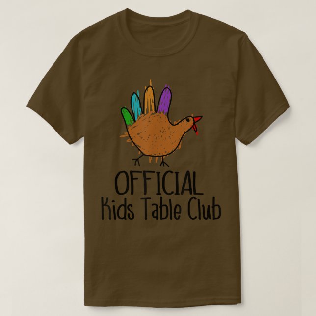 Officiell Kids Bord Klubb T Funny Thanksgiving Day T Shirt (Design framsida)